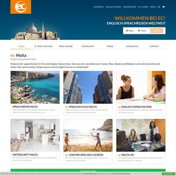 Screenshot der Website von EC Malta