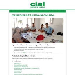 Screenshot der Website von CIAL Faro