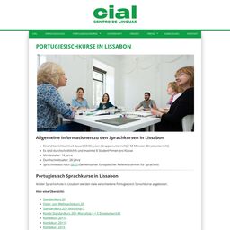 Screenshot der Website von CIAL Lissabon