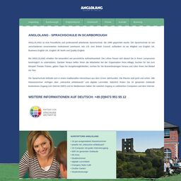 Screenshot der Website von Anglolang-Anglotec Academy