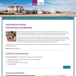 Screenshot der Website von Twin English Centres Eastbourne 