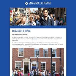 Screenshot der Website von English in Chester