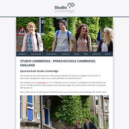 Screenshot der Website von Studio Cambridge
