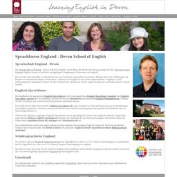 Screenshot der Website von Devon School of English **geschlossen**
