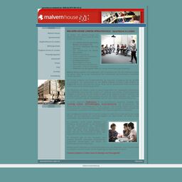 Screenshot der Website von Malvern House