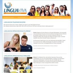 Screenshot der Website von Linguaviva Florenz