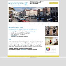 Screenshot der Website von Piccola Università Italiana - Triest
