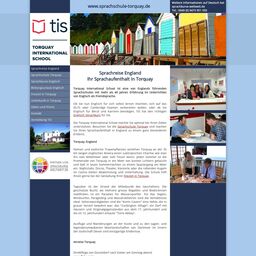 Screenshot der Website von TIS - IH Torquay International School