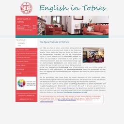 Screenshot der Website von English in Totnes