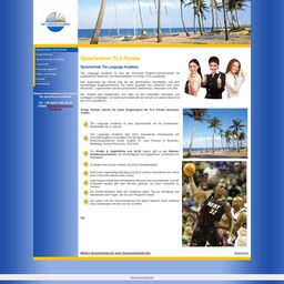 Screenshot der Website von TLA - The Language Academy 